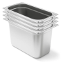 Lot de 4 Bacs Gastro GN 1/3 Inox Profondeur 200 mm - Arredochef