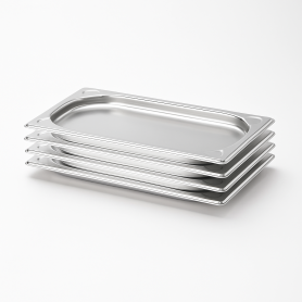 Lot de 4 Bacs Gastro GN 1/4 Inox Profondeur 20 mm - Arredochef