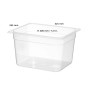 Lot de 4 Bacs Gastro GN 1/2 PP Transparent Profondeur 200mm - Arredochef