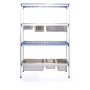 Étagères en aluminium et Polypropylène  1120x355x(h)1685mm convient pour bacs GN 1/1 mm - HENDI