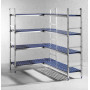 Étagères en aluminium et Polypropylène  1120x355x(h)1685mm convient pour bacs GN 1/1 mm - HENDI