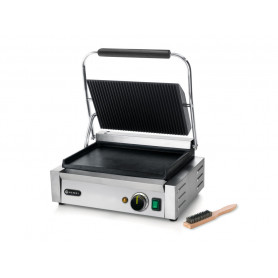 Grill panini professionnel dessous lisse, dessus rainuré 340mm 2200 W