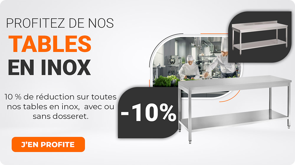  remise table inox 