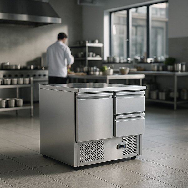 Table réfrigérée inox 2 portes, FORCOLD S9012D-FC