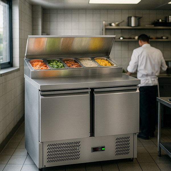 Table réfrigérée inox 2 portes, FORCOLD